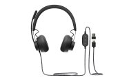 Headset Logitech Zone Msft Teams Wired Black