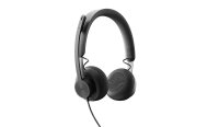 Headset Logitech Zone Msft Teams Wired Black