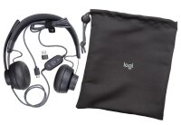 Headset Logitech Zone Msft Teams Wired Black