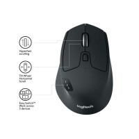 Mouse Logitech M720 Triathlon Black