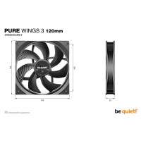 Pc- Gehäuselüfter Be Quiet Pure Wings 3 120Mm Bl104