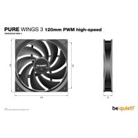 Be Quiet Pure Wings 3 High-Speed Pwm 120Mm Bl106