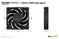 Be Quiet Silentwings 4 120Mm Pwm Black High-Speed Bl094