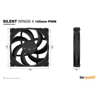 Pc- Gehäuselüfter Be Quiet Silentwings 4 140Mm Pwm