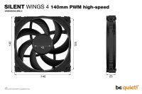 Be Quiet Silentwings 4 140Mm Pwm Black High-Speed Bl097