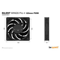 Pc- Gehäuselüfter Be Quiet Silentwings Pro 4 120Mm Pwm