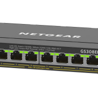 Netgear Plus Switch 8-Port 10/100/1000 Gs308ep-100Pes