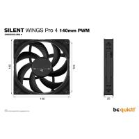 Pc- Gehäuselüfter Be Quiet Silentwings Pro 4 140Mm Pwm