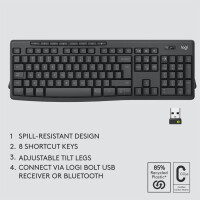 Keyboard & Mouse Logitech Wireless Combo For Business Mk370 Black