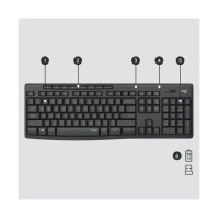 Keyboard & Mouse Logitech Wireless Combo Mk295 Graphite