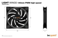 Be Quiet Light Wings 140Mm Pwm Black High-Speed Bl075