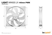 Be Quiet Light Wings Lx 140Mm Pwm White  Bl128