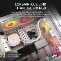 Corsair Icue Link Titan 360 Rx Rgb White  - Wasserkühlung