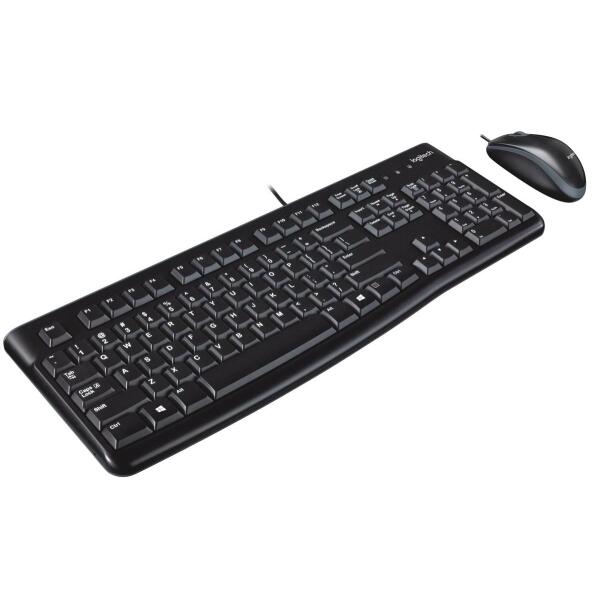 Keyboard & Mouse Logitech Wired Combo Mk120 Black