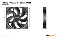 Be Quiet Pure Wings 3 140Mm Pwm Black Bl108