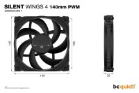 Be Quiet Silentwings 4 140Mm Pwm Black Bl096