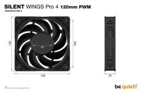 Be Quiet Silentwings Pro 4 120Mm Pwm Black Bl098