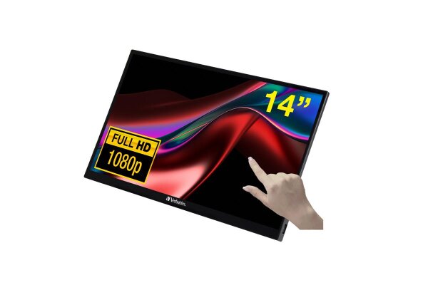 Verbatim Pmt-14, Portable Touchscreen Monitor 35,60Cm , Hdmi,2Xusb-C,Sp 49591