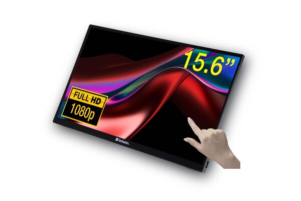 Verbatim Pmt-15, Portable Touchscreen Monitor 39,60Cm ,Hdmi,2Xusb-C,Sp 49592