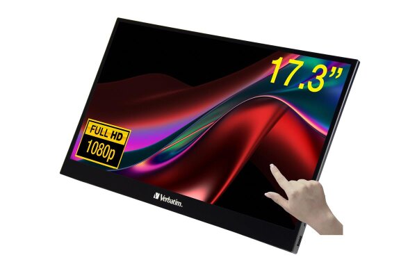 Verbatim Pmt-17, Portable Touchscreen Monitor 43,90Cm , Hdmi,2Xusb-C,Sp 49593