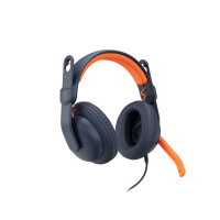 Headset Logitech Zone Learn Wired Aux Black-Orange