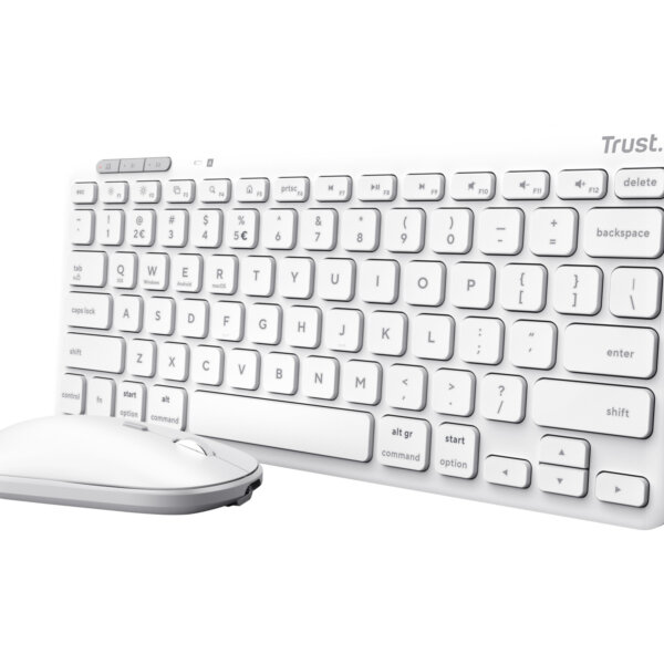 Keyboard & Mouse Trust Wireless Combo Lyra White
