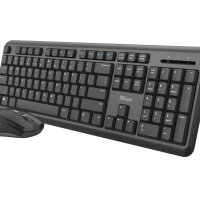 Keyboard & Mouse Trust Wireless Combo Tkm-350 Black