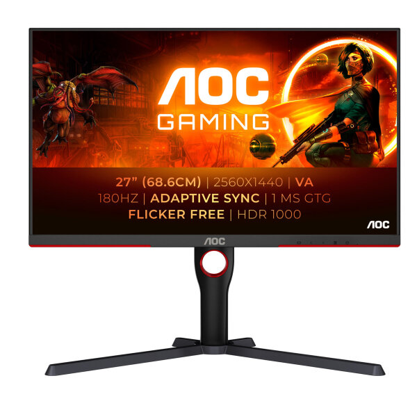 Aoc Q27g3xmn/Bk 68.58 Cm Hdmi,Displayport