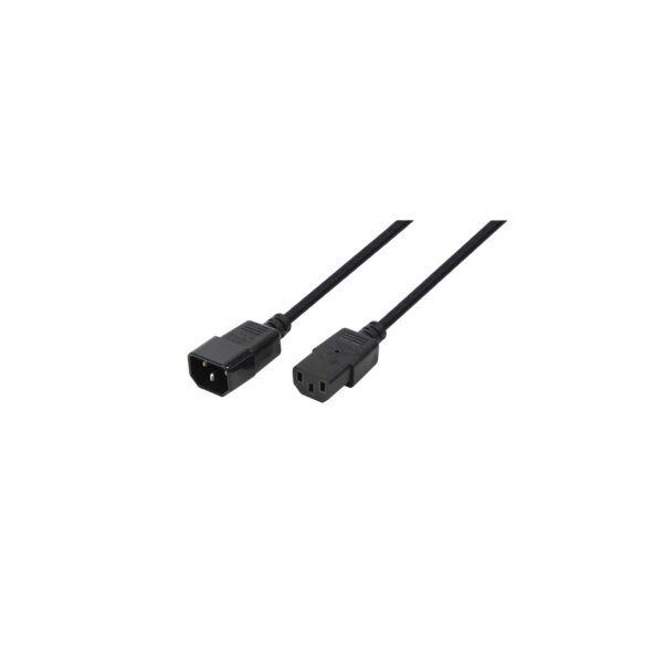 Kabel Logilink Netzkabelverlängerung Iec C14 - Iec C13 Schwarz 1,8M
