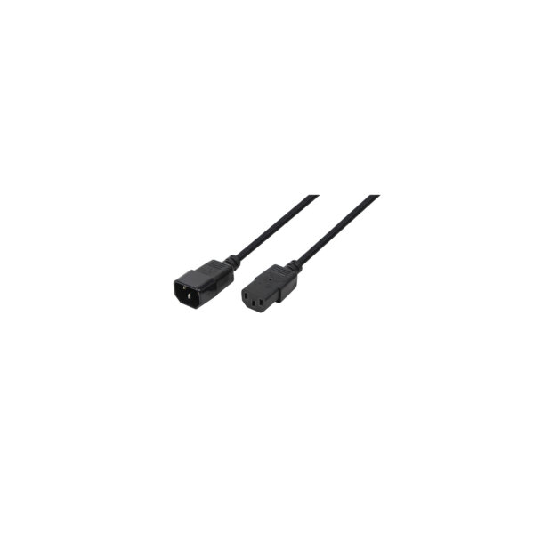 Kabel Logilink Netzkabelverlängerung Iec C14 - Iec C13 Schwarz 3M Cp110