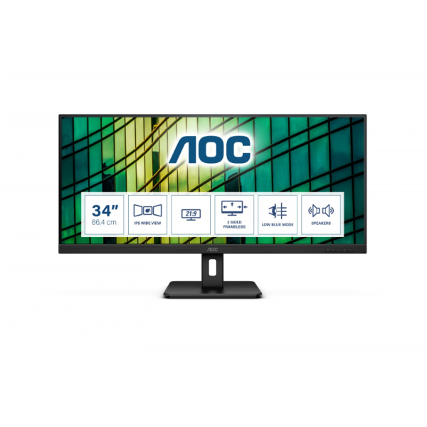 AOC Q34E2A IPS 2560 x 1080 Pixel Full HD+ Schwarz