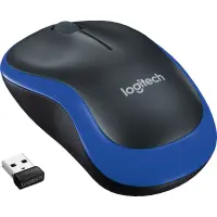 Logitech M185 - Maus - 2.4 GHz - blau